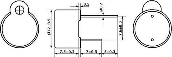 Produktbild Velleman Buzzer 5 V DC für Printmontage