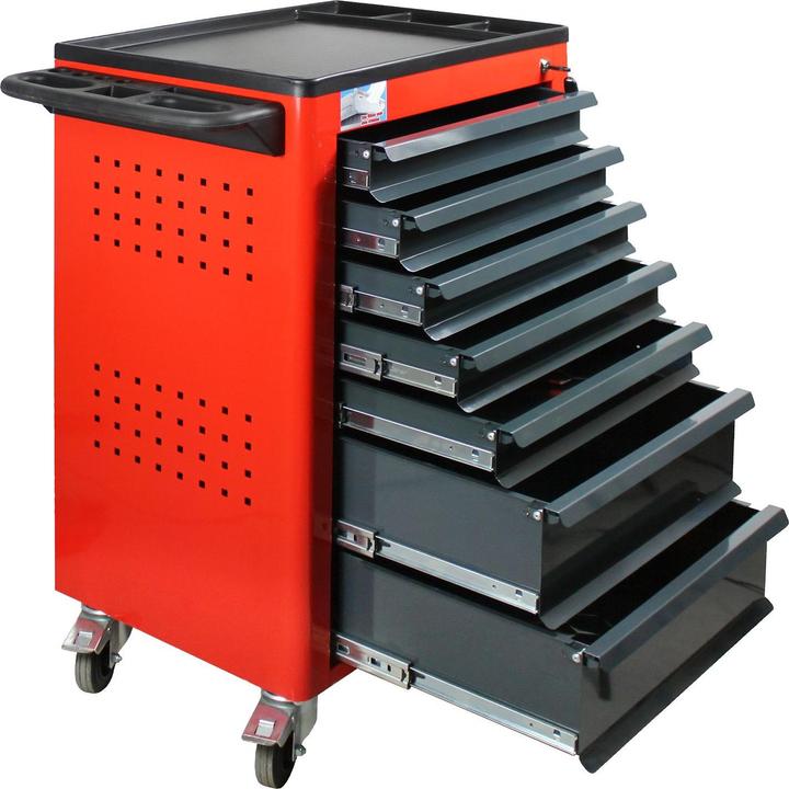 Image du produit ADB Basic Servante d'atelier rouge 7 tiroirs (1 x)