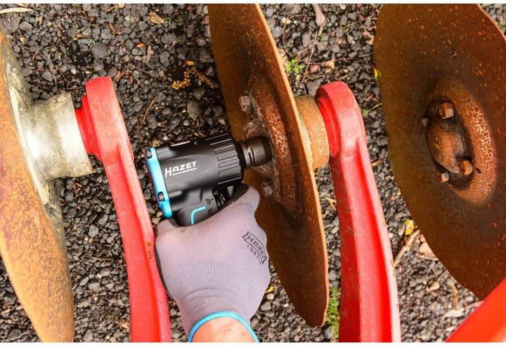 Actual product image HAZET Impact wrench ∙ extra short 9012M ∙ Maximum loosening torque: 1100 Nm ∙ Square, solid 12.5 mm… (Air blast)