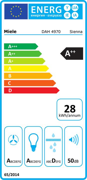 Etichetta energetica Miele DAH 4970 Sienna (Cappuccio)