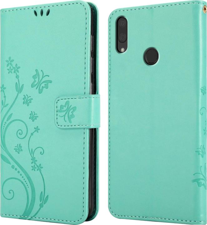 Actual product image Cadorabo Flower Book Case for Huawei Y7 2019 / Y7 PRIME 2019 (Huawei Y7 (2019), Huawei Y7 Prime (2019))