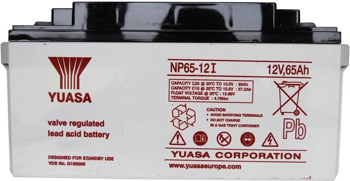 Actual product image Yuasa Lead battery 12 V 65 Ah NP65-12 NP (12 V, 65000 mAh)
