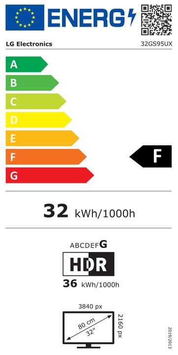 Energie-Label LG 32GS95UX-B (3840 x 2160 Pixel, 31.50")