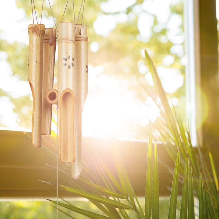 Image du produit Relaxdays Carillon et moulin à vent, bambou