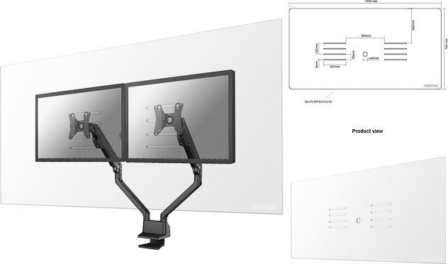 Produktbild Neomounts Schutzscheibe NS-PLXPROTECT2 (Tisch, 27.01")