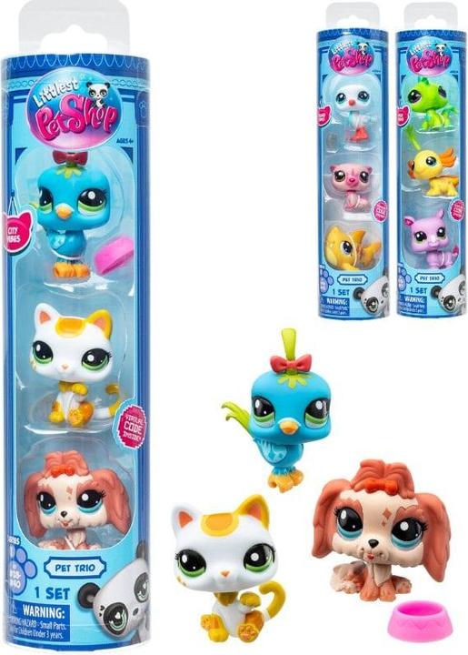 Littlest Pet Shop - TRIO DI ANIMALI IN TUBO ASSORTITI (00550)