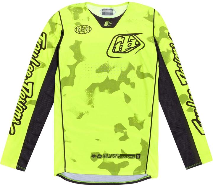 Troy Lee Designs SE Pro Jersey, Blotted, flo yellow, XL (XL)