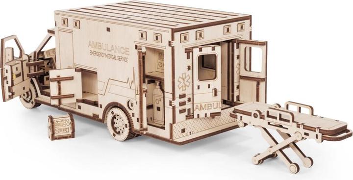 Produktbild Eco Wood Art 3D Holz Modellbausatz - Ambulanz Fahrzeug (386 Teile)