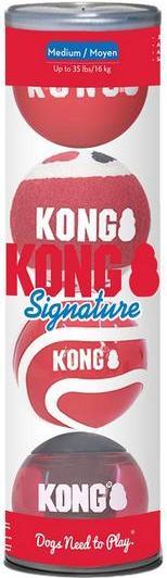 Immagine prodotto KONG Palline Signature M, set di 3, assortite (Palla giocattolo per cani)