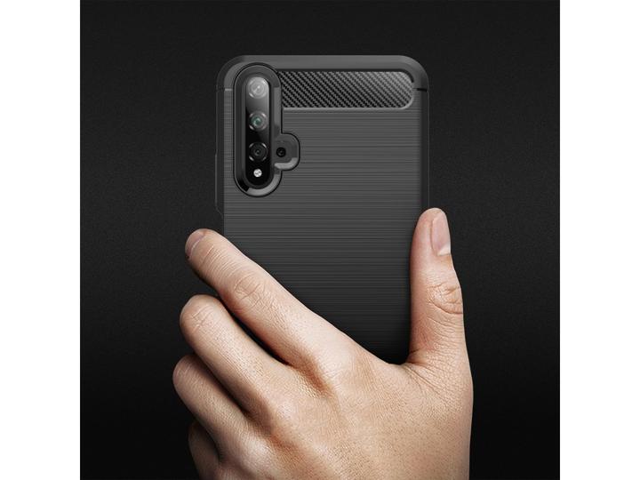 Image du produit Screenguard Housse Huawei Nova 5T Carbon Brushed Soft TPU (Huawei Nova 5T)