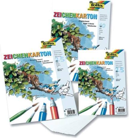 Produktbild Folia Zeichenkarton A4 25 Blatt 200g weiss (25 x)