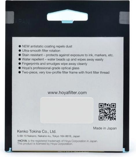 Actual product image Hoya Fusion Antistatic Next CIR-PL Filter (55 mm, Polarizing filter)