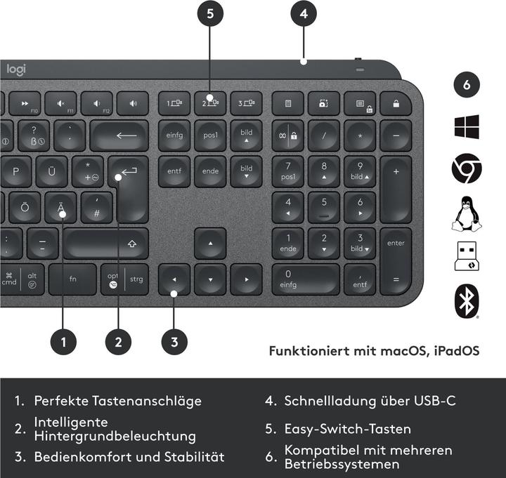 Actual product image Logitech MX Keys Combo for Business Gen 2 (CH, Wireless)