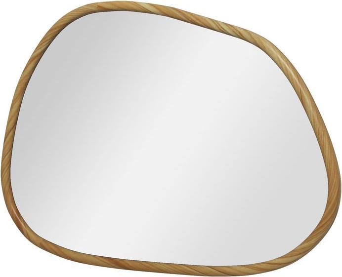 Image du produit Swisshandel24 miroir mural asymétrique 80x60cm miroir salle de bain cadre bois anti oxydé déco salle de bain