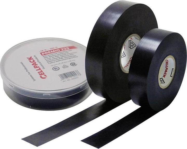 CellPack Ruban isolant Premio 233 noir (19 mm)