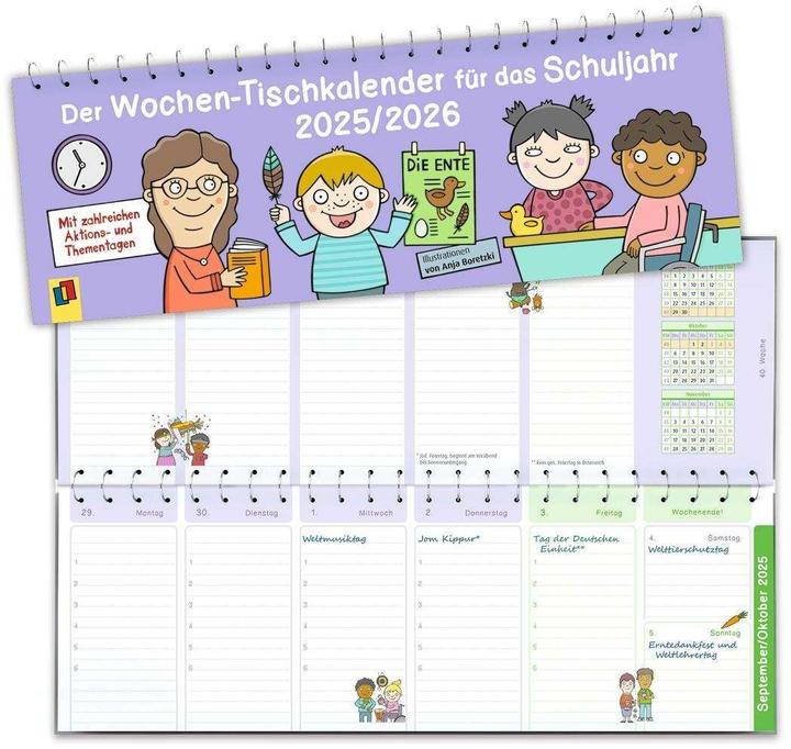 Produktbild Der Wochen-Tischkalender für das Schuljahr 2025/2026 (Deutsch)