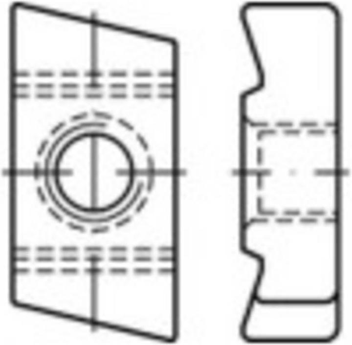 Productafbeelding Toolcraft Schroefdraadplaten voor hamerkopschroeven M (100 Schroeven per stuk)