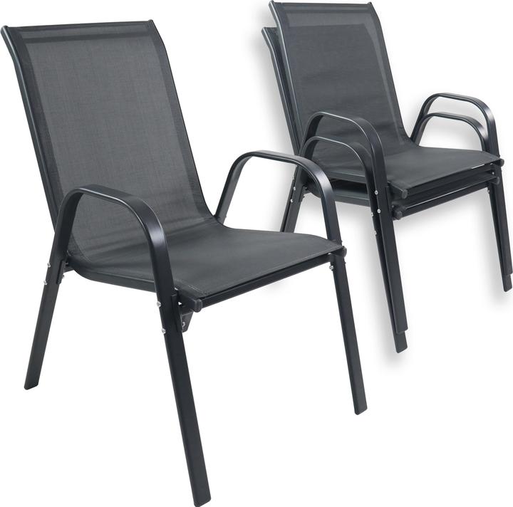 Image du produit VCM 2 pcs. Chaise de jardin empilable Sonlas