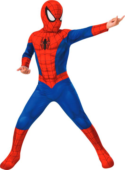 Actual product image Rubies Spiderman children's costume with fabric mask and shoe cover (S)