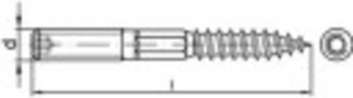 Produktbild Toolcraft Stockschrauben M8 200 mm Stahl (50 Schrauben pro Stück)