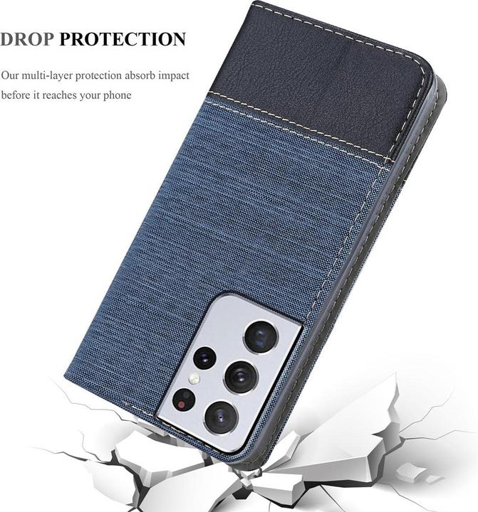 Image du produit Cadorabo Couverture look jeans Book (Samsung Galaxy S21 Ultra)