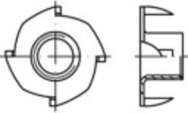 Toolcraft Einschlagmuttern M10 Stahl gal (M10)
