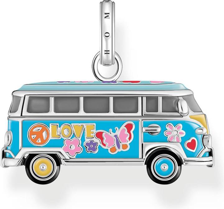 Thomas Sabo Anhänger Original Volkswagen Hippie Bus Silber (Silber 925, Emaille)