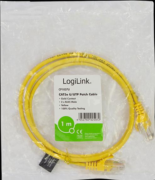 Produktbild LogiLink Netzwerkkabel (U/UTP, CAT5e, 1 m)