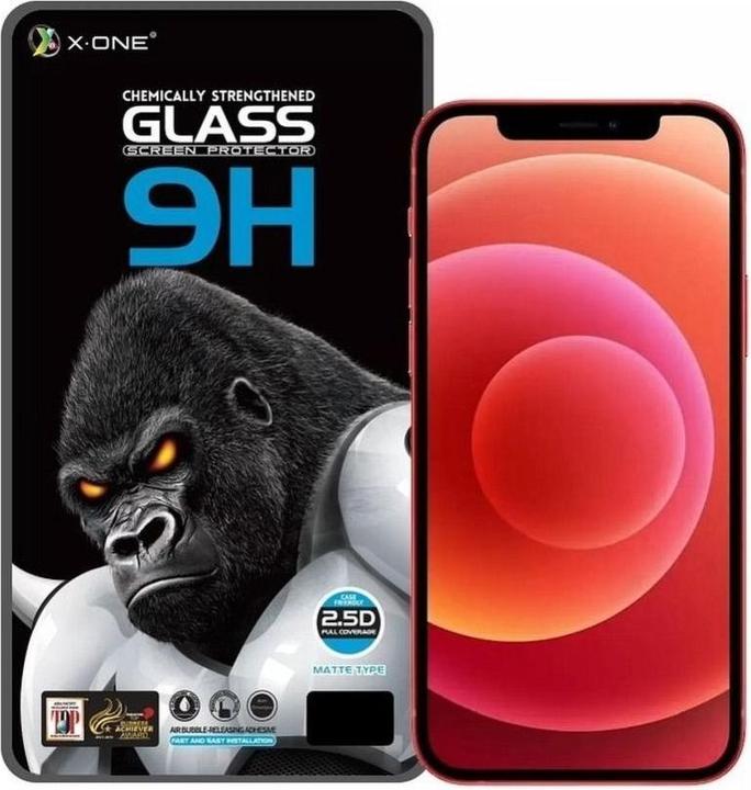 Produktbild Partner Telecom Schutzglas X-One X-ONE Full Cover Extra Strong Matte - für iPhone 12 mini gehärtetes Glas 9H (1 Stück, Apple iPhone 12 mini)