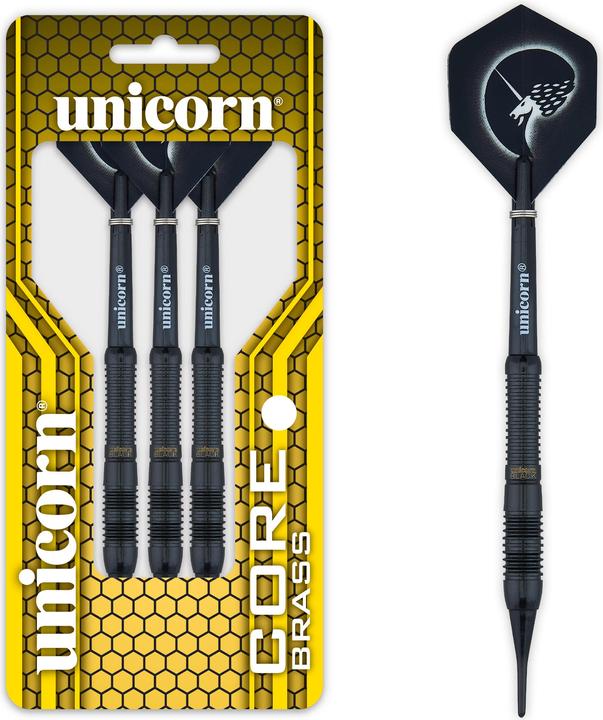 Unicorn Core Black Brass 2 Soft Darts 1 set (18 g)