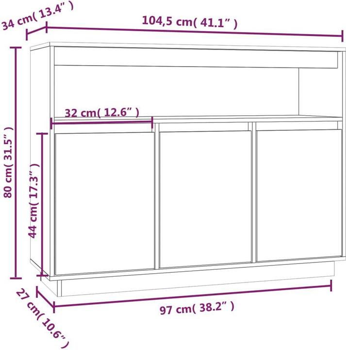 Image du produit VidaXL Marcy (104,5 x 34 x 80 cm)