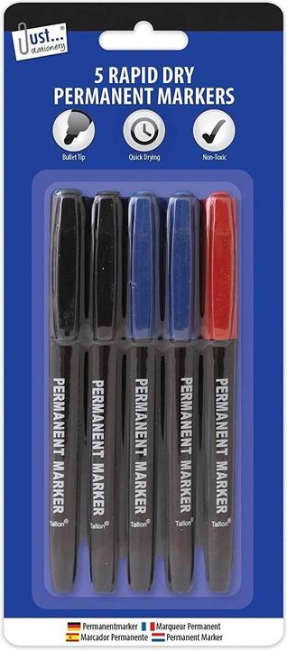 Immagine prodotto Tallon Pennarello Indelebile Misura Confezione 5 (Nero/blu/rosso, 5 x)