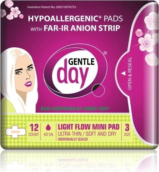 Immagine prodotto Gentle Day Mini assorbenti con cintura anionica (adolescente) 12 pezzi - giorno gentile (12 x, Assorbenti igienici)