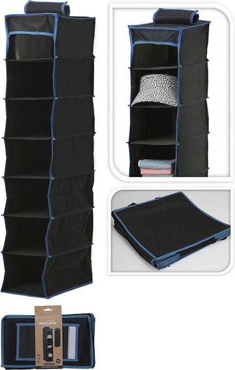 Actual product image Koor Organiser hanging shelf with 7 storage compartments, colour: black