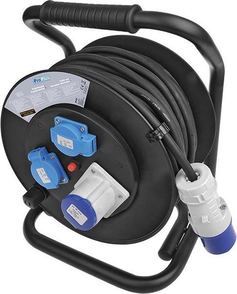 Produktbild ProPlus Kabeltrommel CEE 25M 3x2,5mm² (2x Schuko + 1xCEE) (25 m, 7.50 mm²)