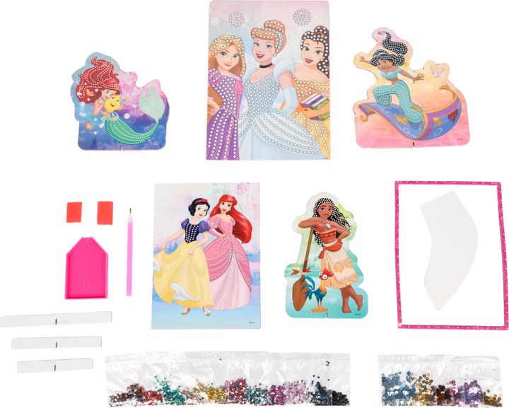Actual product image Canenco Disney Princess diamond painting and glitter art