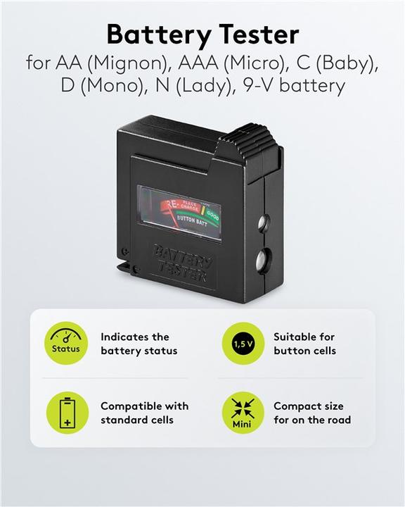 Produktbild Goobay Batterietester