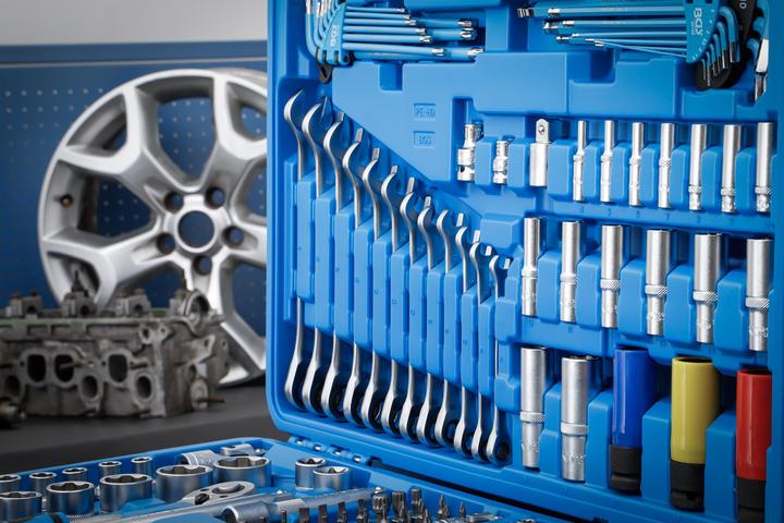 Actual product image BGS Socket Set 6.3 mm (1/4") / 10 mm (3/8") / 12.5 mm (1/2") Drive 218 pcs.