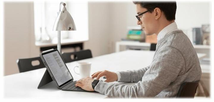 Actual product image Logitech Combo Touch - Grey - Us - Intnl (Eng. Int., A2068, A2230)