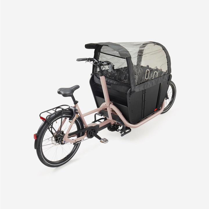 Actual product image Btwin E-cargo bike Long John F900E Family taupe