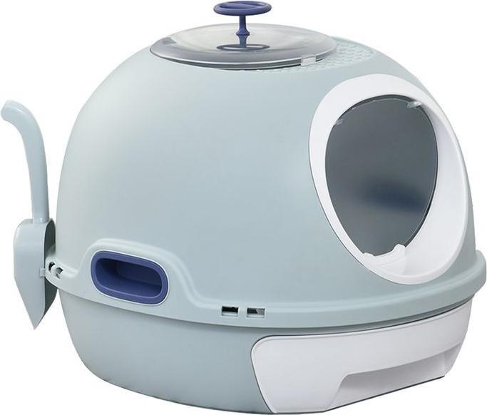 Immagine prodotto Swisshandel24 Vaschetta per lettiere Vaschetta per gatti con finestra sul tetto Vaschetta di base Scoop (Lettiera per gatti chiusa)