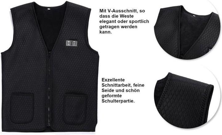 Produktbild Hermex XS elektrisch beheizbare Weste Thermoweste Heizweste Unisex 7 Zonen (XS)
