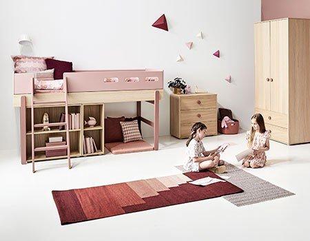 Produktbild Flexa Popsicle Halbhohes Bett mit schräger Leiter (90 x 200 cm)