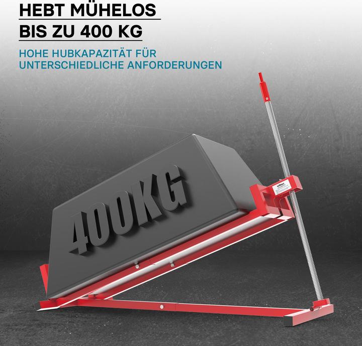 Produktbild Wiltec Hebevorrichtung Aufsitzmäher 400kg inkl. Adapter Reinigungshilfe Rasentraktor (Rasentraktor, Gartenmaschinen Aufsatz)