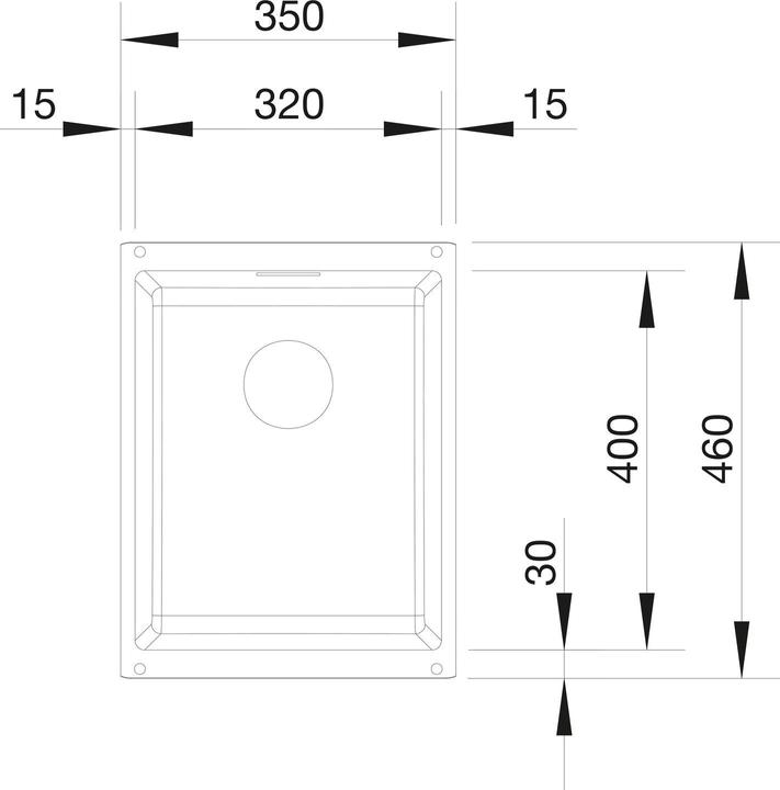 Immagine prodotto Blanco Linea secondaria 320-U (Lavello sottopiano, 35 cm, 46 cm)