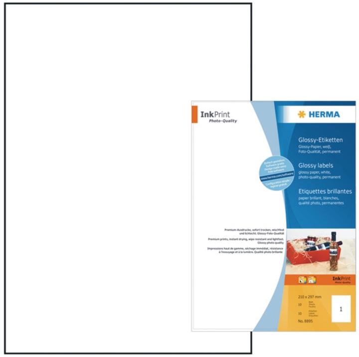 Produktbild HERMA Hochglanz Etiketten A4