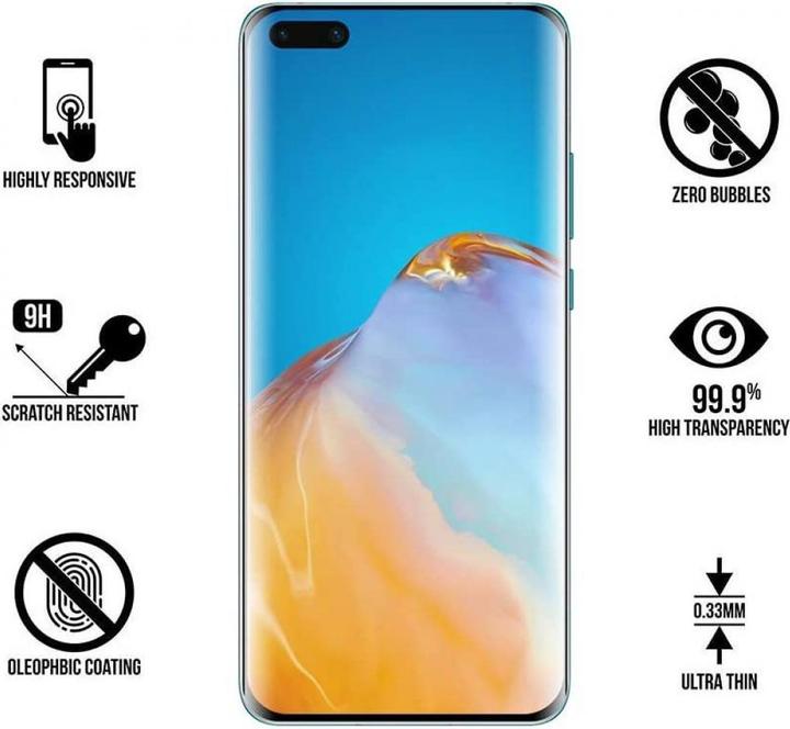 Produktbild Screenguard Huawei P40 Pro+ Full Screen Panzerglas Schutzfolie 2.5D 9H (1 Stück, Huawei P40 Pro+)