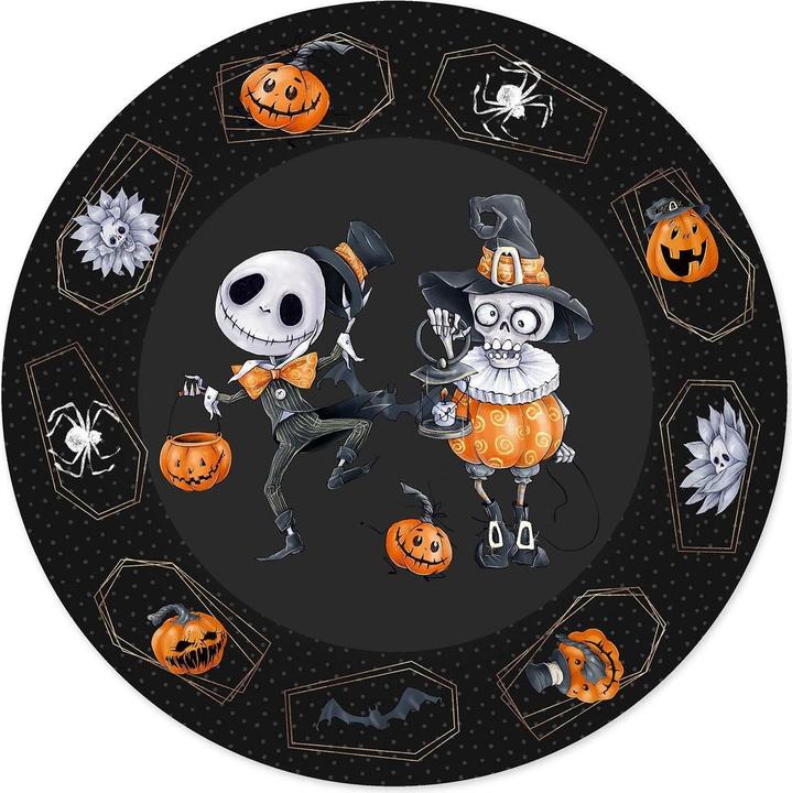 Actual product image Braun + Company Disposable tableware Happy Halloween skeleton Ø 23 cm, 10 pieces (10 x)