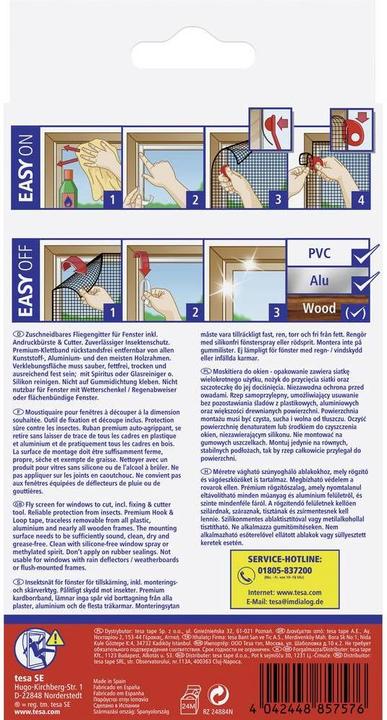 Actual product image tesa Insect screen COMFORT for windows, with Velcro tape, self-adhesive, without drilling (130 x 130 cm)