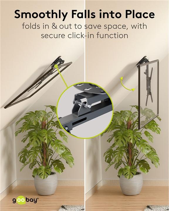 Produktbild Goobay TV-Deckenhalterung Basic M, schwarz (Decke, 55", 20 kg)